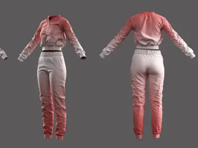 Female Sport Outfit2 Marvelous Designer 3D model