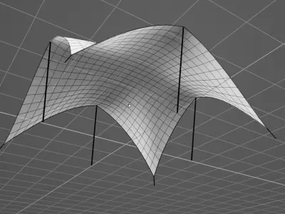 Stretch tent Free 3D model