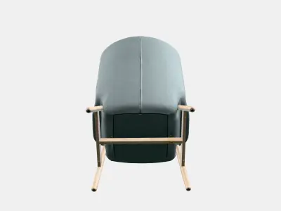 VEDBO High back armchair 1 Low-poly 3D model purchase