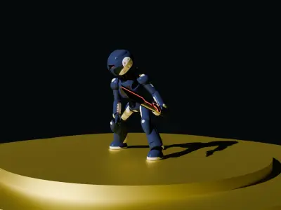 3D low poly model in Blender Free 3D model