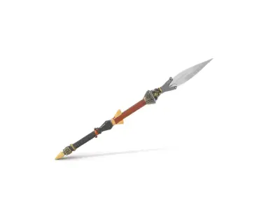 Antique Spear model pack Low-poly 3D model