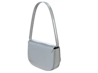 Diesel 1DR logo-plaque Bag Silver Low-poly 3D model