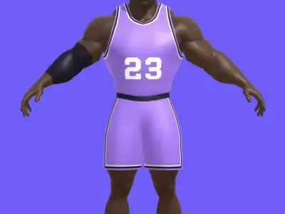 BasketBall Character Low-poly 3D model