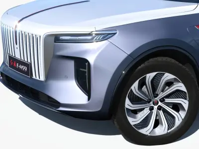 FAW Hongqi E-HS9 EV 2022 With interior 3D model