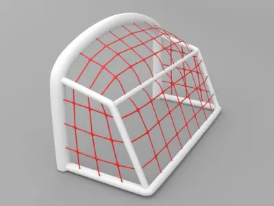 Football Soccer Goal 3d animate Low-poly Low-poly 3D model