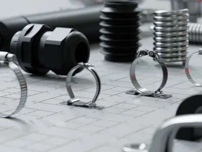 Hard Surface Kitbash Pack - Real Mechanical Components 3D model