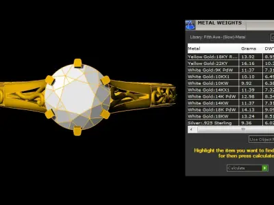 Disigner Dimond  Ring-005 3D print model