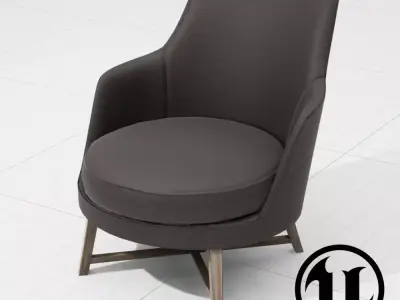 Flexform Guscio Chair UE4 Low-poly 3D model