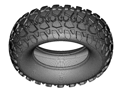 Automotive Heavy Truck Tyre 3D print model