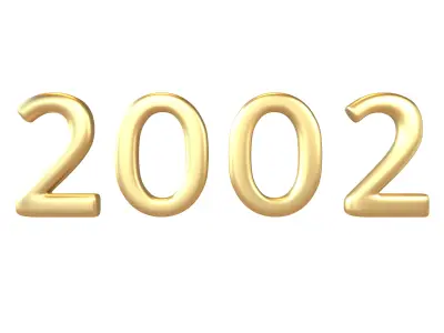 Year Number 2002 v1 002 Low-poly 3D model
