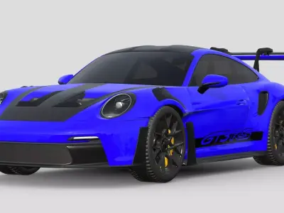 Porsche 911 GT3 RS 992 Weissach 3D model