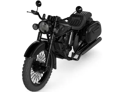 Cruiser Motorcycle 3D model