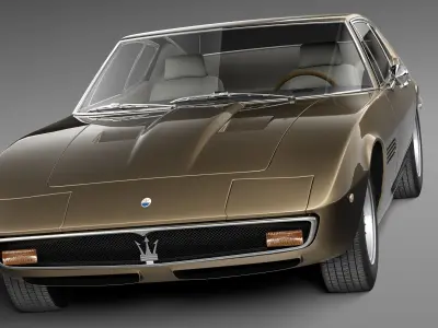 Maserati Ghibli 4900 SS Coupe 1970 3D Model 3D model