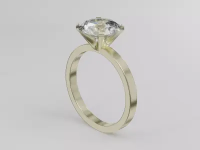 Diamond ring Free low-poly 3D model