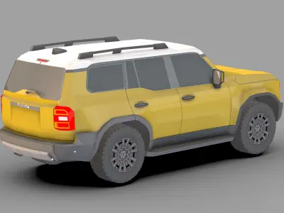  3D Toyota Land Cruiser Low-poly 3D model