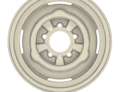 3d printable classic steel wheels 3D print model