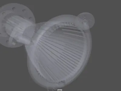 3D printing rocket engine Low-poly 3D model