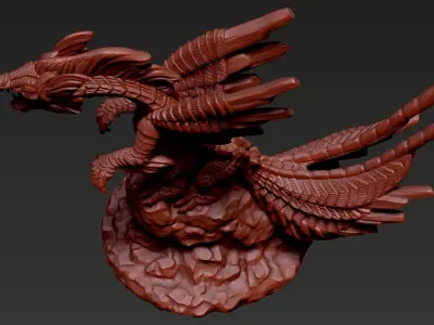 dragon sculpture 3D print model