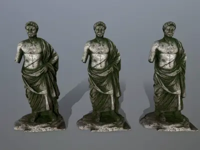 statue 1 roman Low-poly 3D model