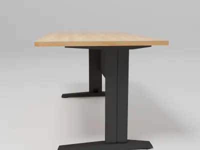 OGI N - Rectangular melamine-faced chipboard office desk - Free 3D model