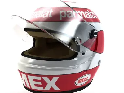 Nelson Piquet Helmet 1983 Low-poly 3D model