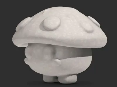 Cartoon Mushroom 3D print model