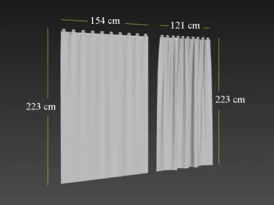 Marvelous Designer and 3DS Max Curtains02 Bigger 3D model
