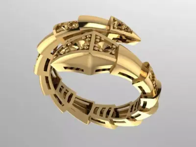 Serpenti Bvlgary ring bulgari serpiente snake 3D print model 3D print model