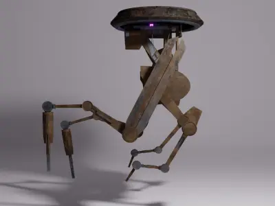 Lava Droid Free low-poly 3D model