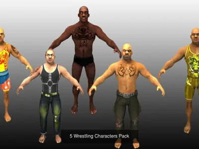 Car Garage Charachters 3D Model Pack