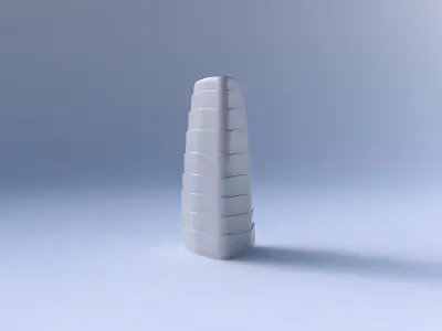 Vase curved tipping triangle with horizontal layers 3D print model