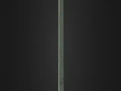 Old Retro Futuristic Street Light  Low-poly 3D model