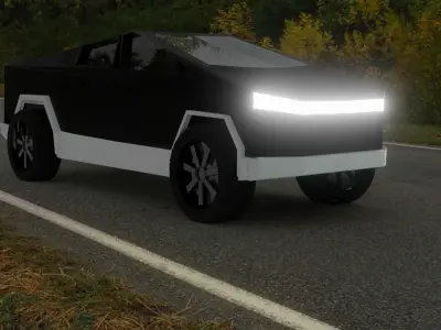CYBERTRUCK BY TESLA Low-poly 3D model