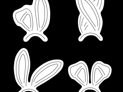 Rabbit Neon Signs 3D model