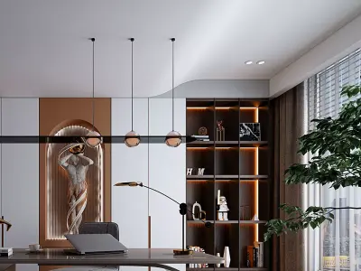 Modern Luxury Home Office 3D model