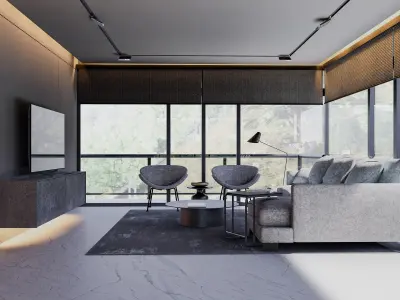 Modern living - A3 3D model