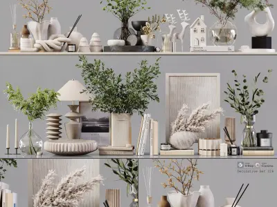 Decorative Set 226 Low-poly 3D model