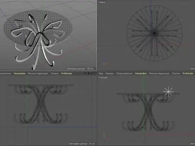 glass table Free low-poly 3D model