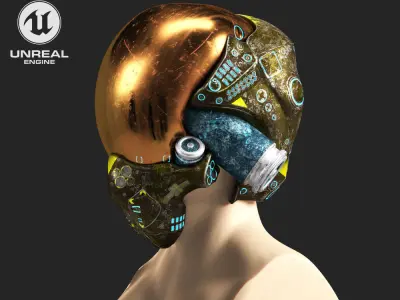 SCIFI HELMET 05 - 3D Asset Game Model PBR  Free low-poly 3D model