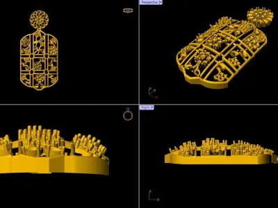 Fancy Earring - 010 3D print model