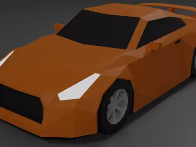 Low poly nissan gtr r35 Low-poly 3D model