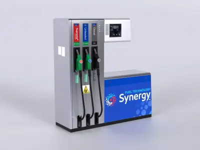 Fuel Dispenser ExxonMobil Brand 3D model