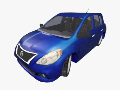 Nissan Versa Low-poly 3D model