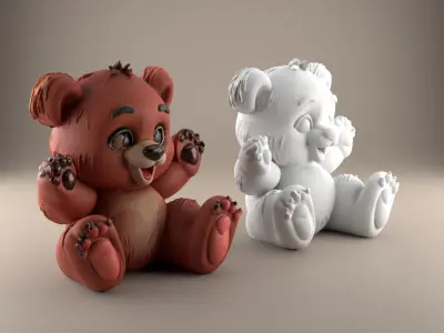 Cute Bear STL File - 3D Model for Decoration Gift 1 3D print model