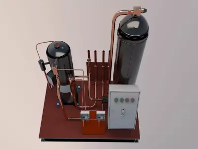 System for car wash 3D model