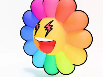  Balvin x Takashi Murakami Flower 2 toy 3D print model