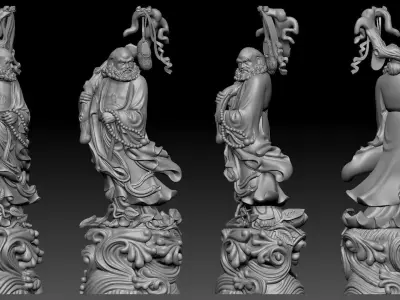 Bodhidharma Crosses the Sea  3D print model