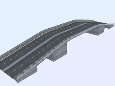 Sample Bridge Road Free low-poly 3D model