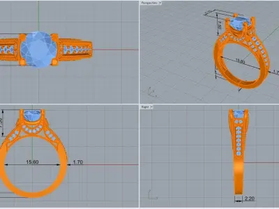 ring code 156 3D print model