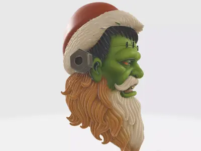 Frankenstein Santa Claus Christmas Ornament Holiday Monster  3D print model